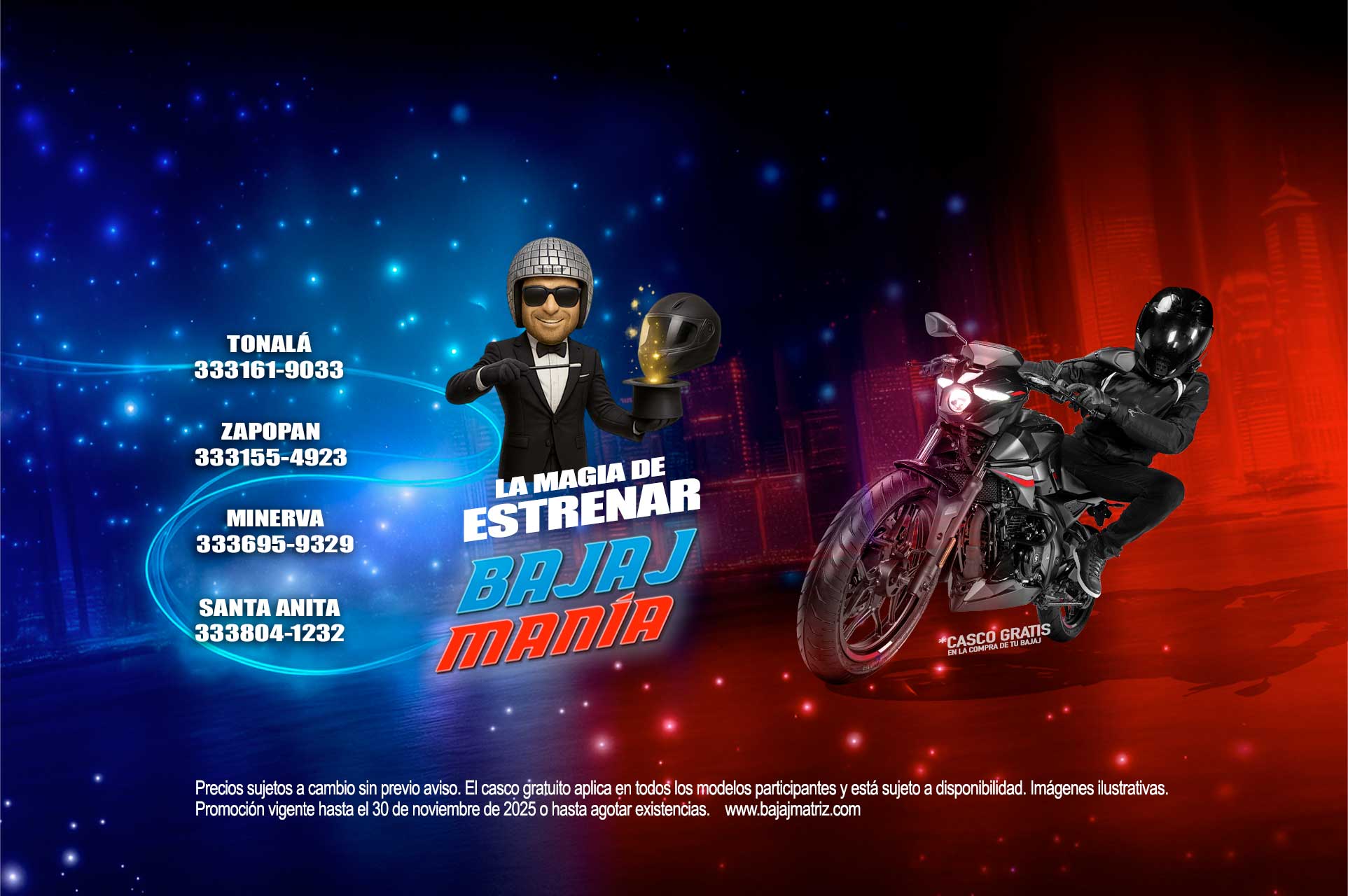 Promo bajajmania mexico indian motors pulsar dominar avenger discover Zapopan tonala Guadalajara Tlajomulco tesistan santa anita